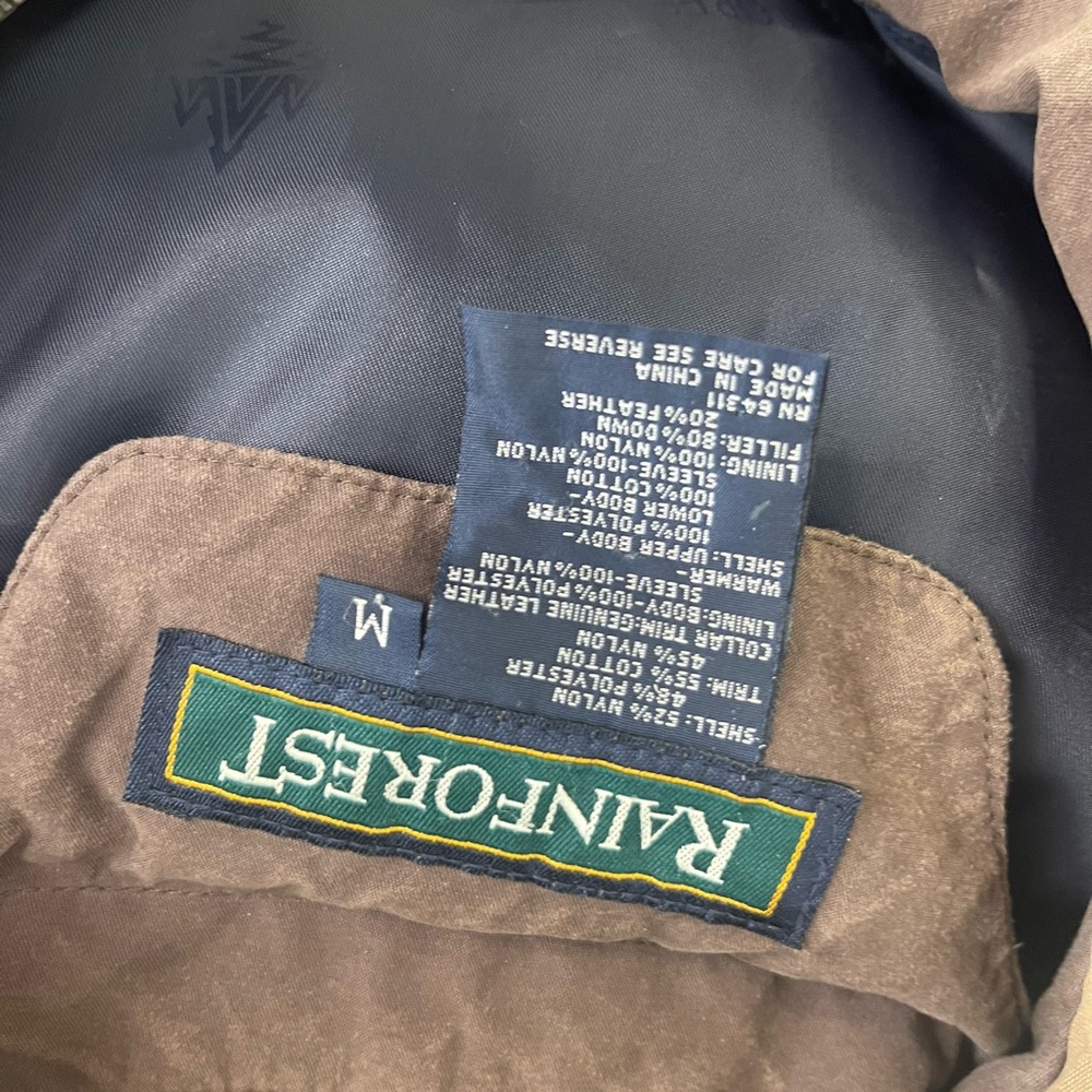 Rainforest Men's Brown Down Feather Jacket - image 3